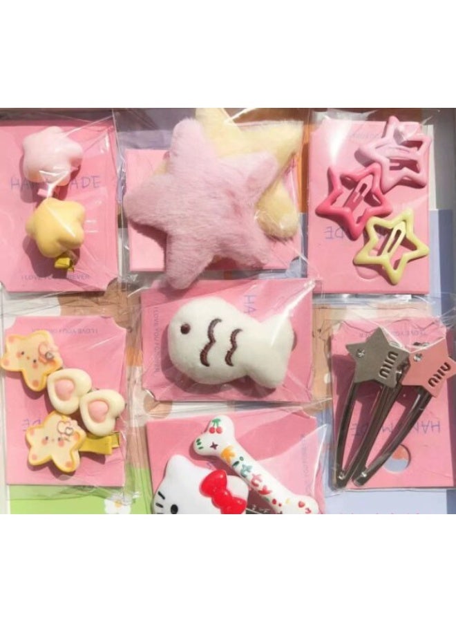 14pcs Multicolor Star Hair Clips, Hair Barrettes, Non-Slip Fashion Star Hair Accessories for Women , Girls
